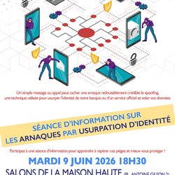 Arnaques par usurpation d'identité - séance d'information - mardi 9 juin