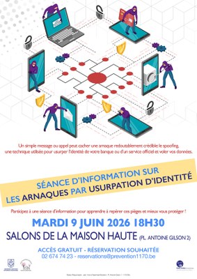 Arnaques par usurpation d'identité - séance d'information - mardi 9 juin