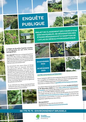 Enquête publique : Projet de classement du réseau hydrographique